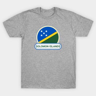 Solomon Islands Country Badge - Solomon Islands Flag T-Shirt